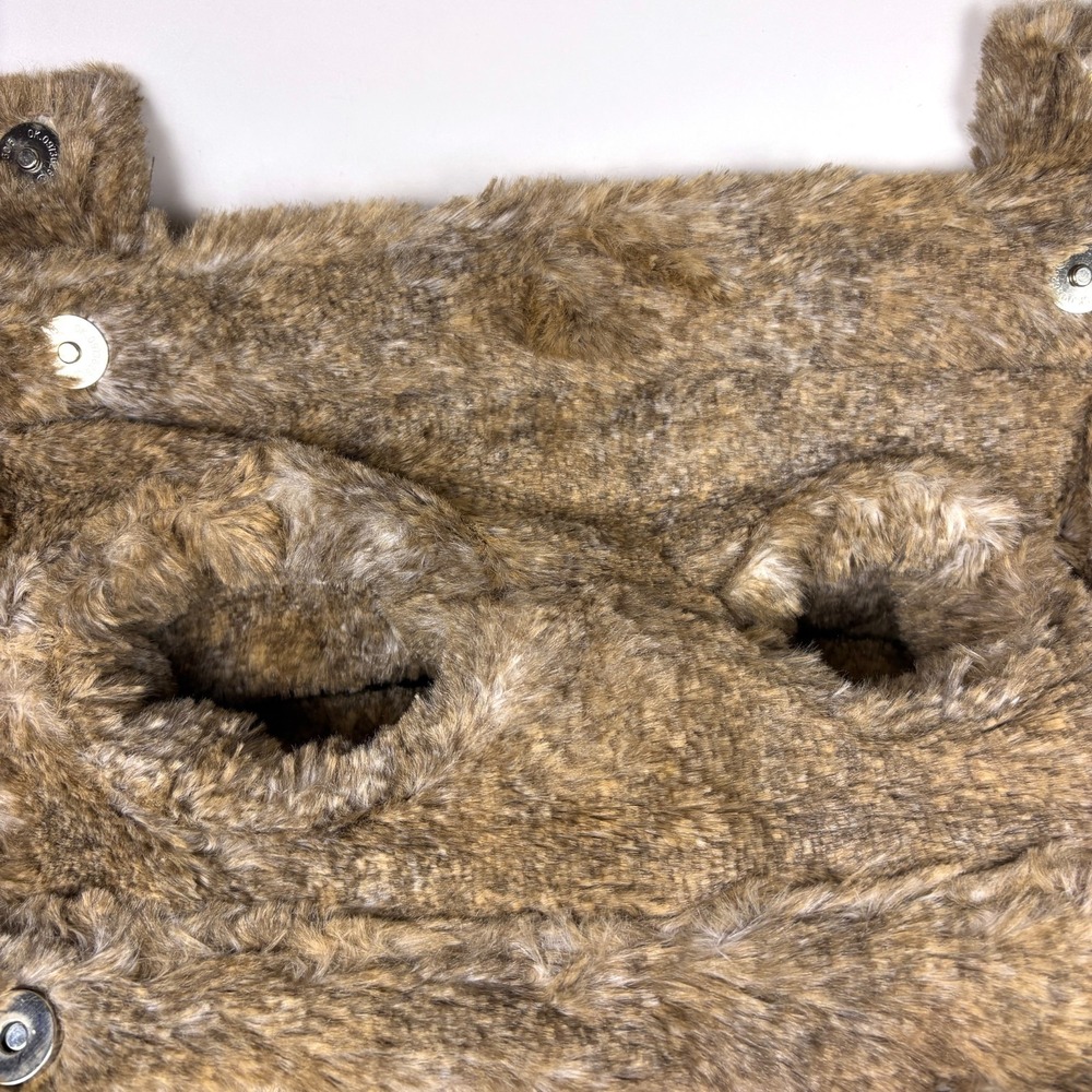 Lovesac Sodasac Brown Faux‎ Fur Cup Holder Snap In Sectional Accessory
